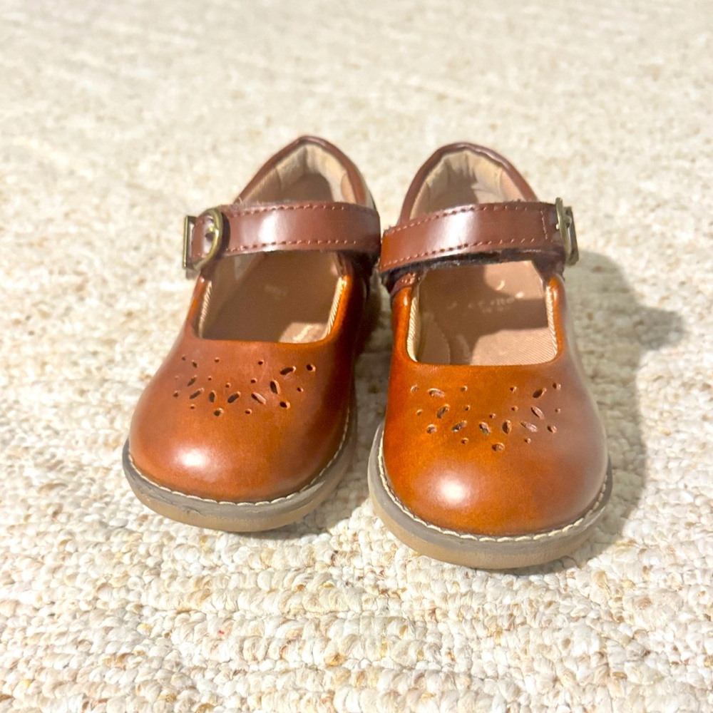 Classic Brown Kids Mary Jane Shoes